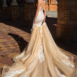 crystal design 2017 bridal cap sleeves jewel neckline heavily embroidered bodice princess elegant ivory color detachable skirt sheath wedding dress a  line overskirt  low back long train (odri) bv