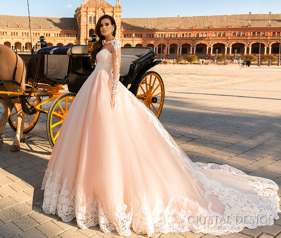 Simple Pink Sweetheart Strapless Wedding Dress Ball Gown | LizProm