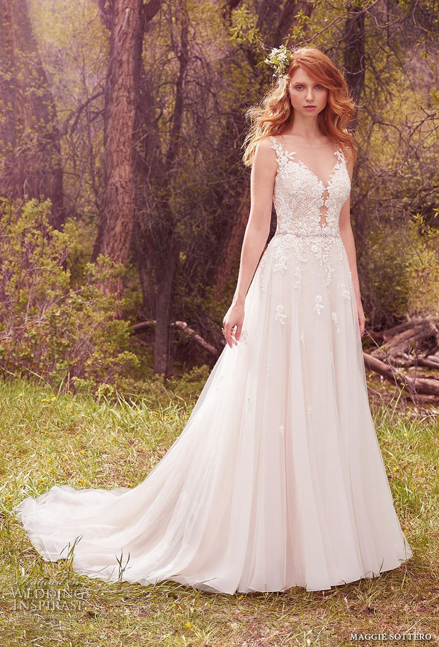 maggie sottero a line wedding dresses