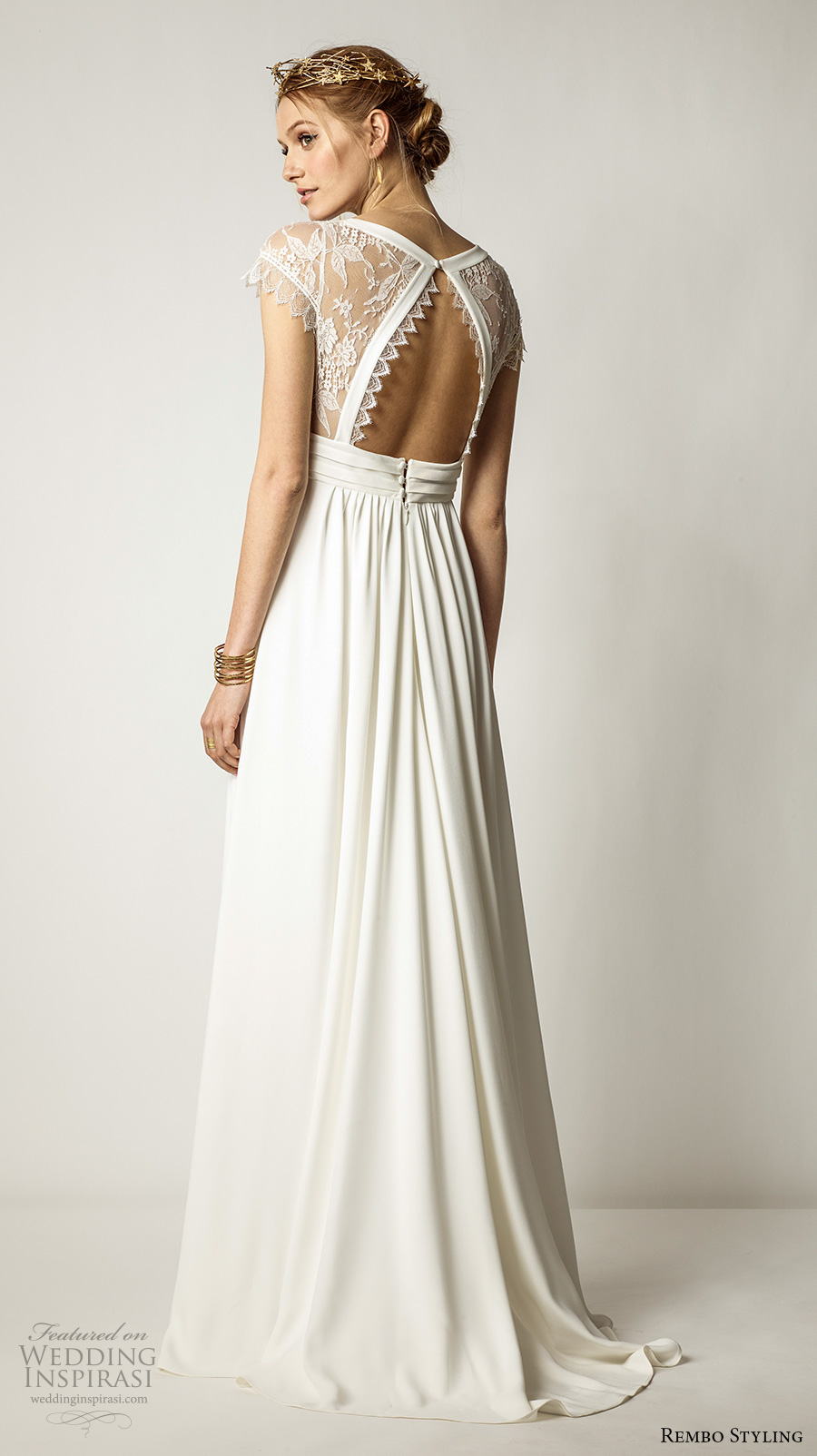 rembo styling 2017 bridal cap sleeves illusion jewel neckline v neck simple bohemian elegant modified a line wedding dress keyhole back sweep train (aimee) bv rembo styling 2017 bridal cap sleeves illusion jewel neckline v neck simple bohemian elegant modified a line wedding dress keyhole back sweep train (aimee) bv