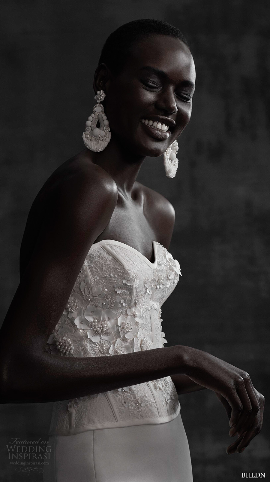 bhldn spring 2017 bridal strapless sweetheart neckline heavily embellished bodice corset elegant column wedding dress sweep train (maryna corset sade skirt) zv bhldn spring 2017 bridal strapless sweetheart neckline heavily embellished bodice corset elegant column wedding dress sweep train (maryna corset sade skirt) zv