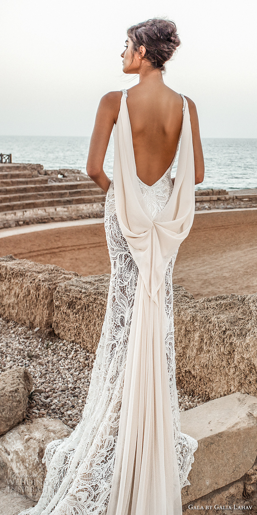 galia lahav gala 2017 bridal sleeveless spagetti strap deep plunging v neck full embroidered elegant sexy sheath wedding dress open low back chapel train (804) bv