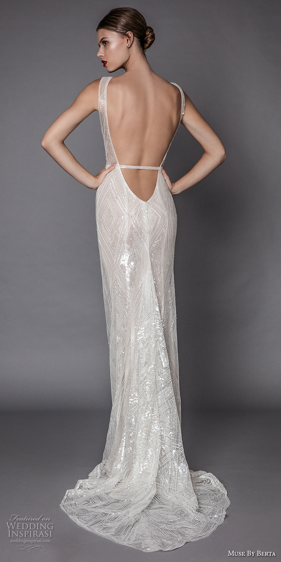 muse berta fall 2017 bridal sleeveless bateau neckline full embellishment geomatric pattern elegant glamorous sheath wedding dress a line overskirt open ultra low back sweep train (annora) bv muse berta fall 2017 bridal sleeveless bateau neckline full embellishment geomatric pattern elegant glamorous sheath wedding dress a line overskirt open ultra low back sweep train (annora) bv