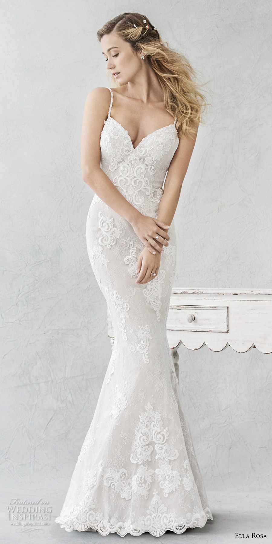 ella rosa spring 2017 bridal spagetti strap sweetheart neckline full embellishment romantic elegant fit and flare wedding dress open back sweep train (380) mv ella rosa spring 2017 bridal spagetti strap sweetheart neckline full embellishment romantic elegant fit and flare wedding dress open back sweep train (380) mv