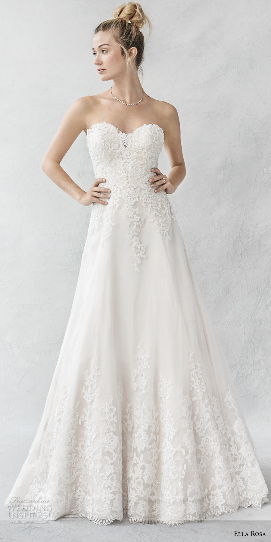 ella rosa spring 2017 bridal strapless sweetheart neckline heavily embellished bodice romantic a line wedding dress chapel train (388) mv ella rosa spring 2017 bridal strapless sweetheart neckline heavily embellished bodice romantic a line wedding dress chapel train (388) mv
