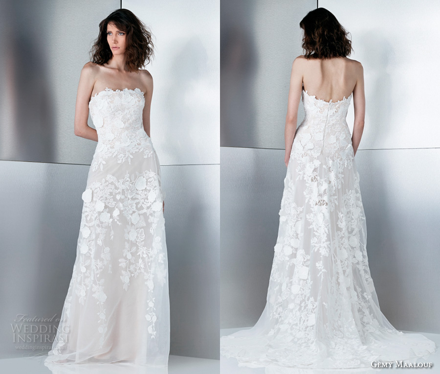 straight a line wedding dress