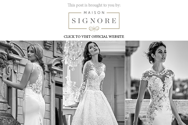 maison signore 2017 bridal colletions banner below