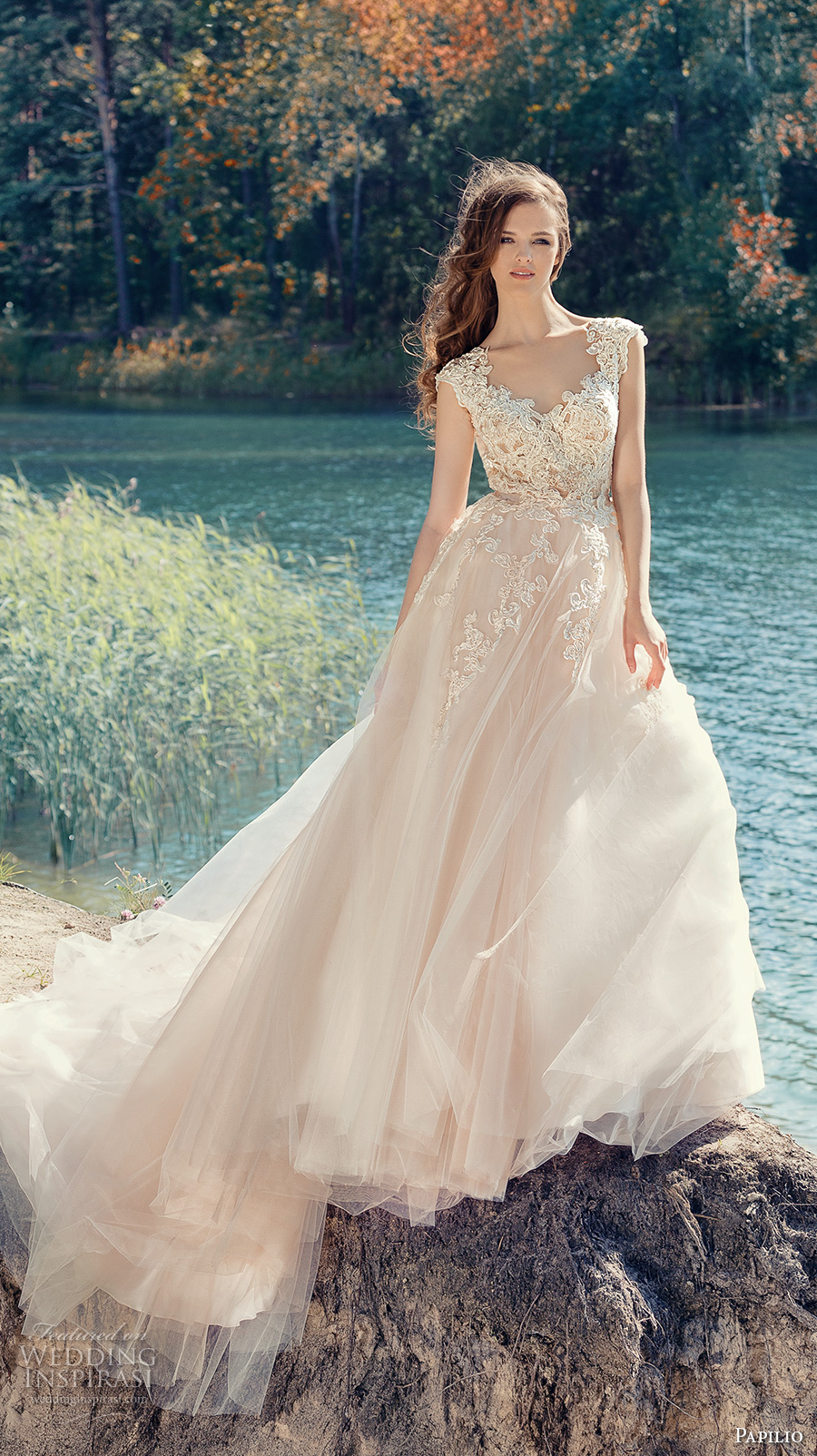 papilio 2017 bridal cap sleeves v neck heavily embellished bodice tulle skirt romantic blush color a line wedding dress open low v back royal train (hornbill) mv papilio 2017 bridal cap sleeves v neck heavily embellished bodice tulle skirt romantic blush color a line wedding dress open low v back royal train (hornbill) mv