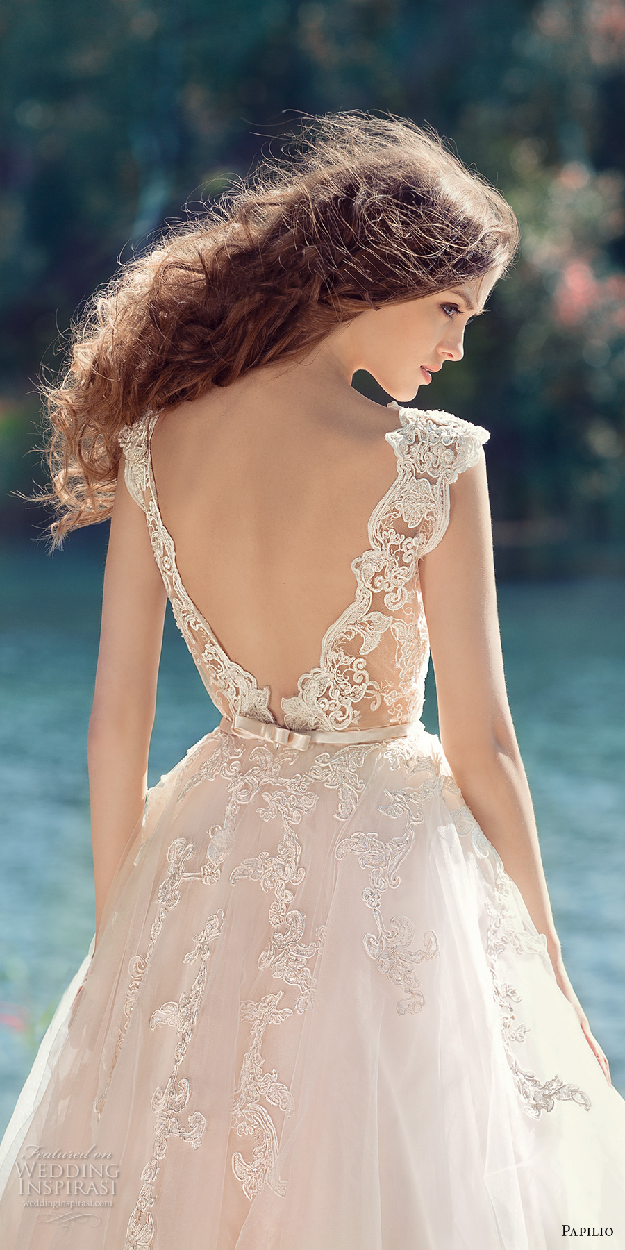 papilio 2017 bridal cap sleeves v neck heavily embellished bodice tulle skirt romantic blush color a line wedding dress open low v back royal train (hornbill) zbv papilio 2017 bridal cap sleeves v neck heavily embellished bodice tulle skirt romantic blush color a line wedding dress open low v back royal train (hornbill) zbv