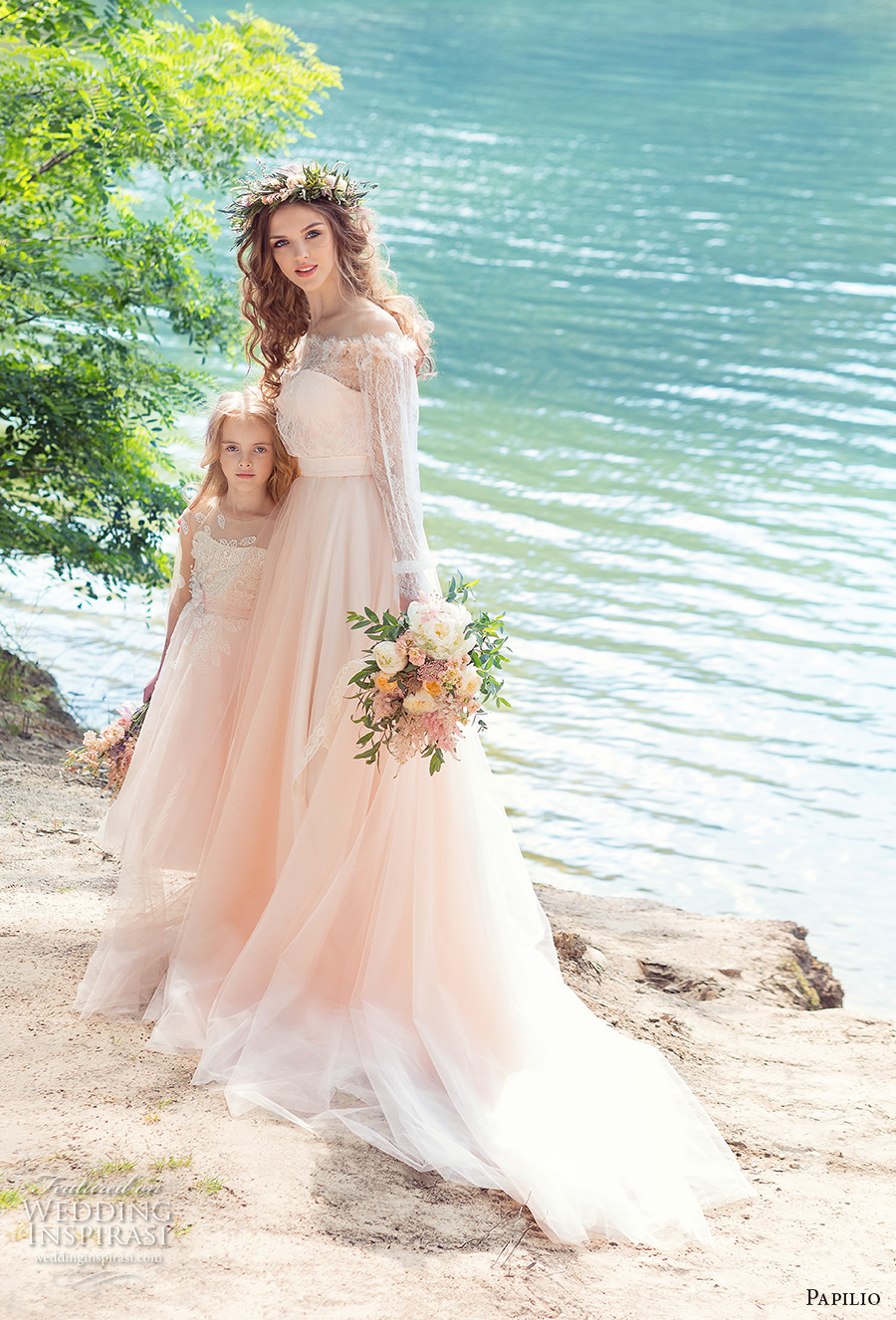 papilio 2017 bridal long sleeves off the shoulder sweetheart neckline heavily embellished bodice peach color romantic a line wedding dress chapel train (cockatiel) mv papilio 2017 bridal long sleeves off the shoulder sweetheart neckline heavily embellished bodice peach color romantic a line wedding dress chapel train (cockatiel) mv