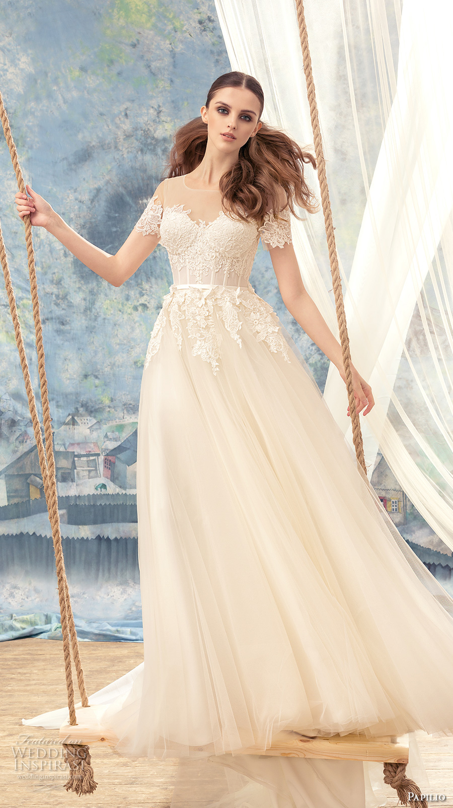 papilio 2017 bridal short sleeves illusion jewel sweetheart neckline heavily embellished bodice bustier romantic a line wedding dress sheer back chapel train (robin) mv papilio 2017 bridal short sleeves illusion jewel sweetheart neckline heavily embellished bodice bustier romantic a line wedding dress sheer back chapel train (robin) mv