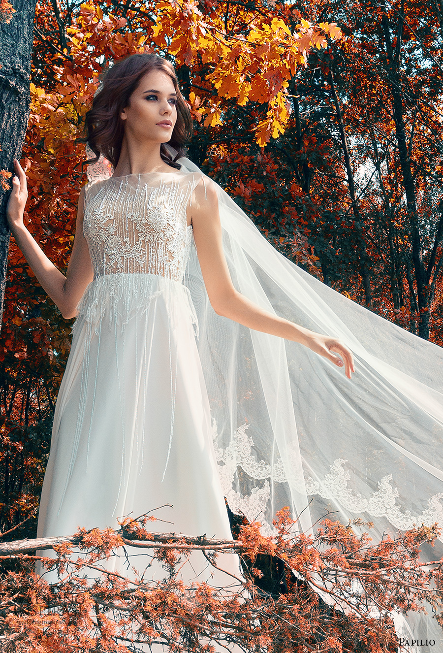 papilio 2017 bridal sleeveless bateau neckline heavily embellished bodice romantic a line wedding dress covered lace back chapel train (hen harrier) zv papilio 2017 bridal sleeveless bateau neckline heavily embellished bodice romantic a line wedding dress covered lace back chapel train (hen harrier) zv