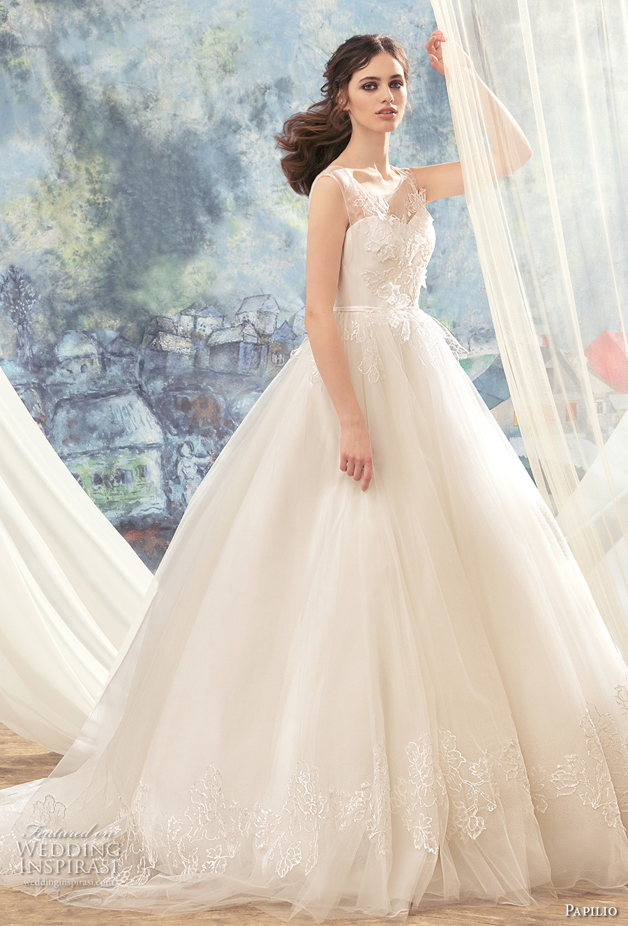 papilio 2017 bridal sleeveless thick strap sweetheart neckline heavily embellished bodice romantic princess ball gown wedding dress chapel train (hummingbird) mv papilio 2017 bridal sleeveless thick strap sweetheart neckline heavily embellished bodice romantic princess ball gown wedding dress chapel train (hummingbird) mv