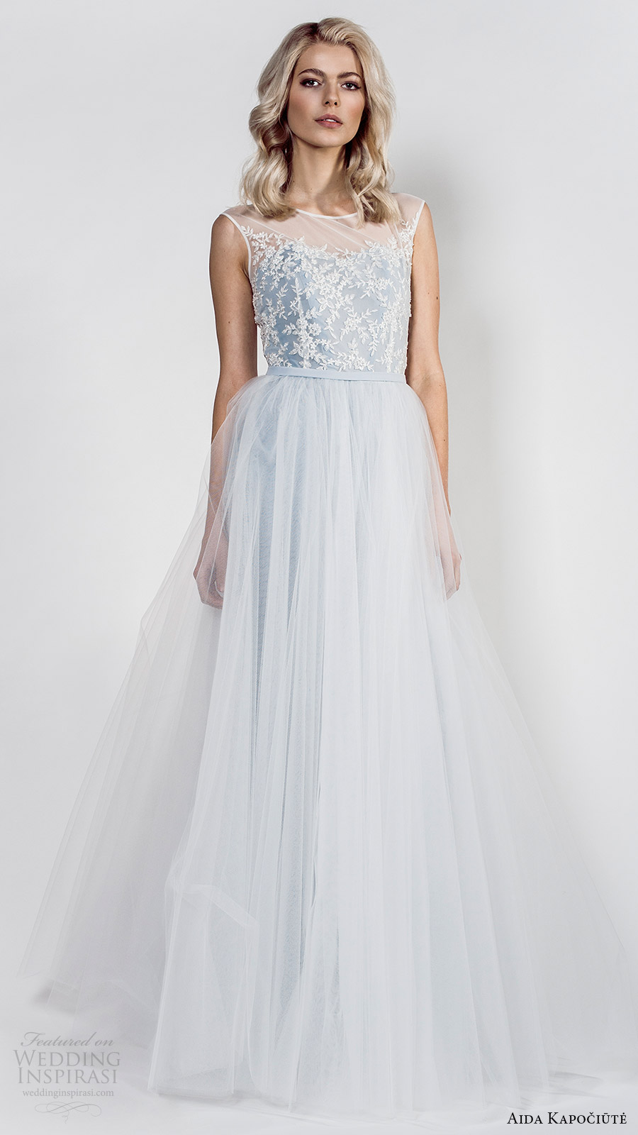 aida kapociute 2017 bridal sleeveless jewel neck lace bodice a line wedding dress (3) mv light blue color