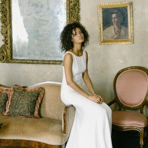 alexandra grecco fall 2017 bridal sleeveless bateau neck a line trumpet wedding dress (ava) unembellished mv