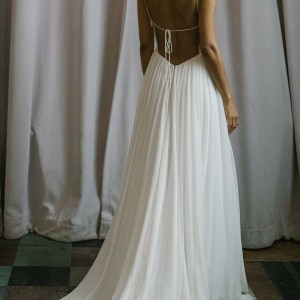 alexandra grecco fall 2017 bridal sleeveless lace straps sweetheart ruched bodice a line wedding dress (esme) bv train low back