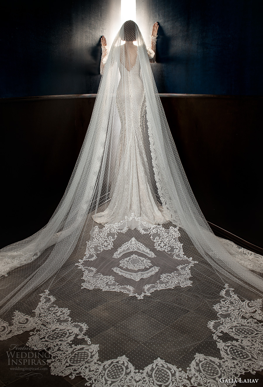 galia lahav spring 2018 long cathedral veil (esther) mv