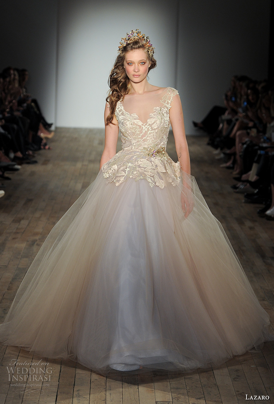 lazaro fall 2017 bridal cap sleeves v neck heavily embellished bodice tulle skirt gold champagne princess ball gown wedding dress open square back chapel train (01) mv lazaro fall 2017 bridal cap sleeves v neck heavily embellished bodice tulle skirt gold champagne princess ball gown wedding dress open square back chapel train (01) mv