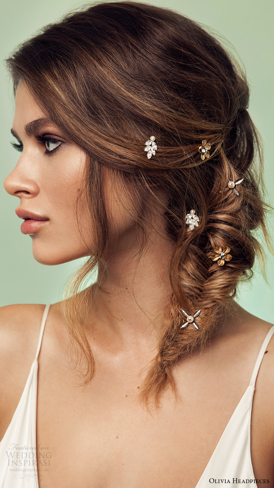 olivia headpieces 2017 bridal accessories six flower hair pins