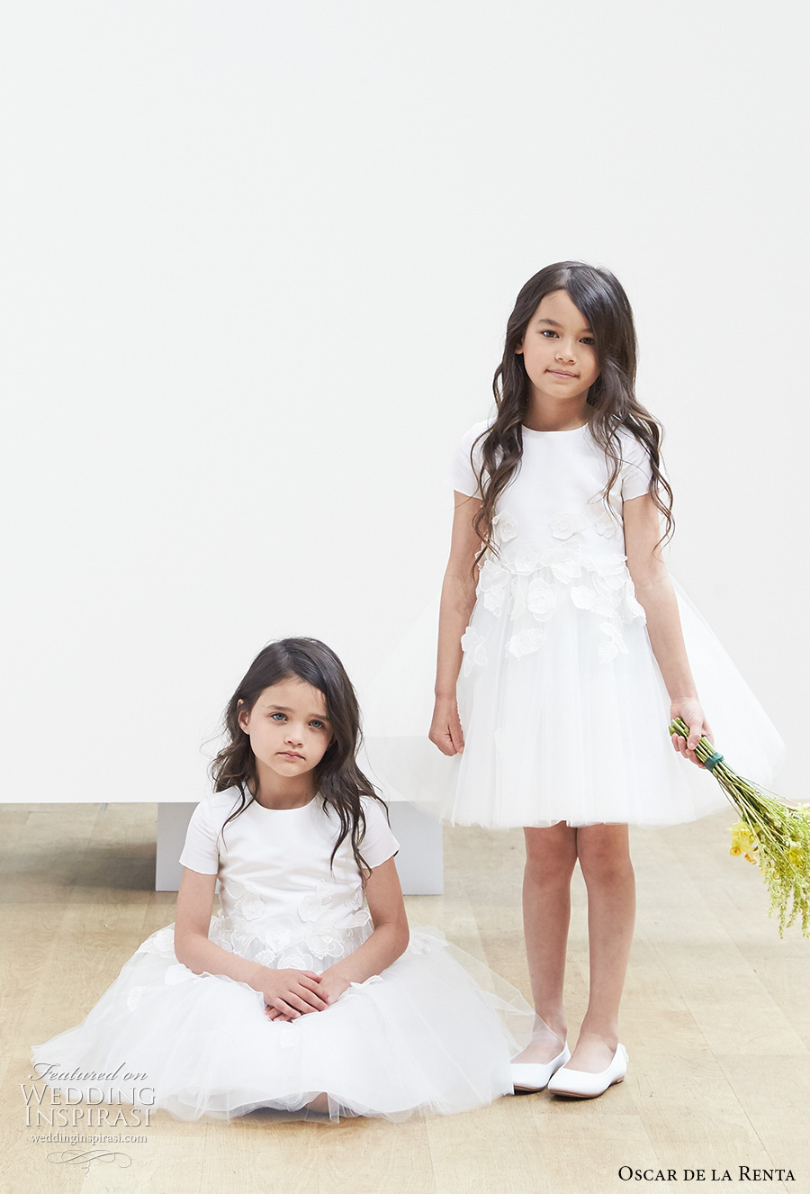 oscar de la renta spring 2018 bridal pretty and cute flower girl dress