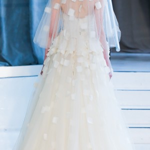 peter langner spring 2018 bridal high neck illusion capelet straight across neckline heavily embellished bodice romantic ball gown wedding dress chapel train (17) bv