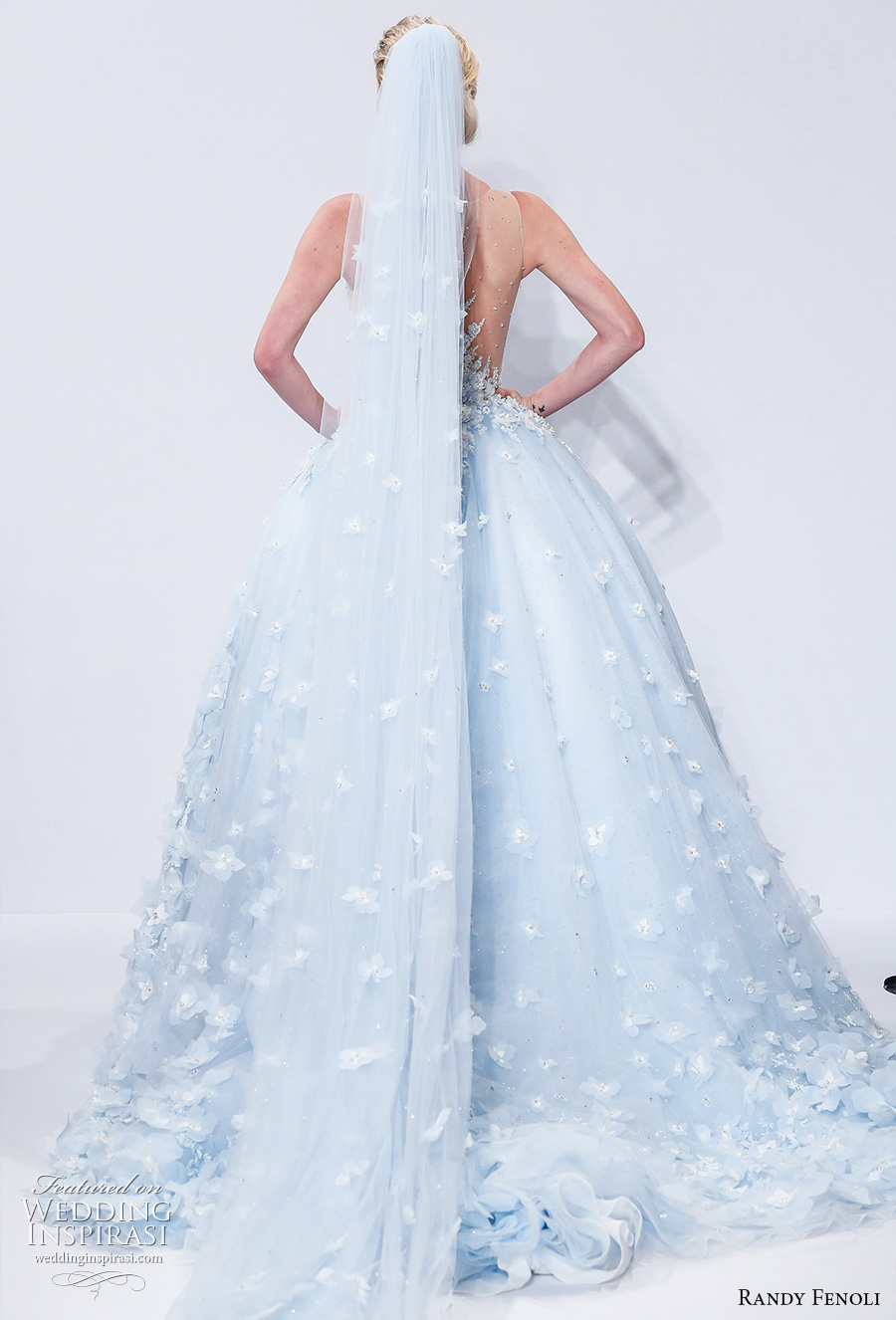 randy fenoli spring 2018 bridal sleeveless illusion jewel neck full embellishment light bliue color princess sexy ball gown wedding dress sheer lace back chapel train (01) bv randy fenoli spring 2018 bridal sleeveless illusion jewel neck full embellishment light bliue color princess sexy ball gown wedding dress sheer lace back chapel train (01) bv
