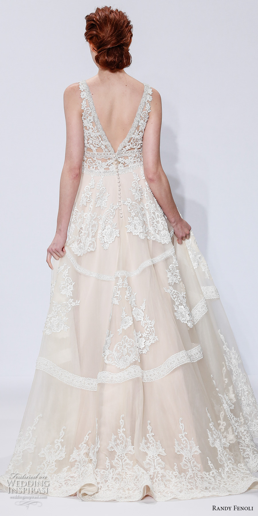 randy fenoli spring 2018 bridal sleeveless v neck full embellishment ivory color vintage elegant a line wedding dress open v back sweep train (22) bv randy fenoli spring 2018 bridal sleeveless v neck full embellishment ivory color vintage elegant a line wedding dress open v back sweep train (22) bv