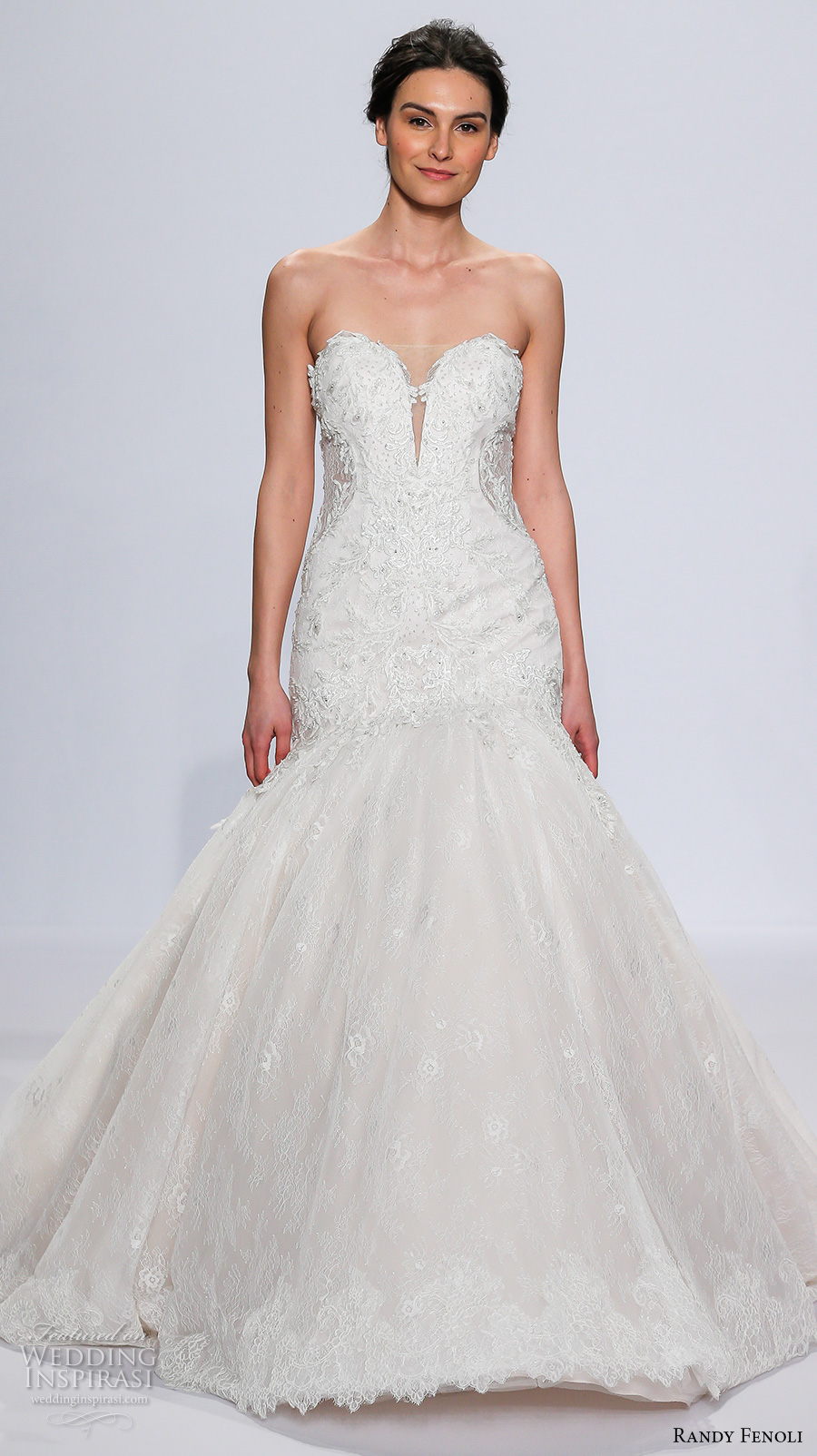 randy fenoli spring 2018 bridal strapless deep plunging sweetheart neckline heavily embellished bodice princess trumpet wedding dress chapel train (18) mv randy fenoli spring 2018 bridal strapless deep plunging sweetheart neckline heavily embellished bodice princess trumpet wedding dress chapel train (18) mv