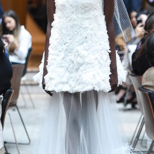 sachin babi spring 2018 bridal strapless heavily embellished top sheer skirt feather a line wedding dress (14) mv