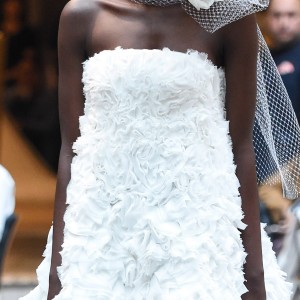 sachin babi spring 2018 bridal strapless heavily embellished top sheer skirt feather a line wedding dress (14) zfv