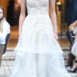sachin babi spring 2018 bridal strapless sweetheart embellished bodice layered skirt a line wedding dress (10) mv