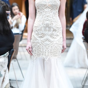 sachin babi spring 2018 bridal strapless sweetheart heavily embellished bodice mermaid wedding dress (11) mv