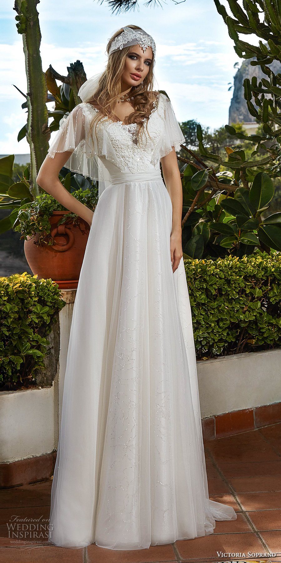victoria soprano 2017 bridal half angel sleeves v neck heavily embellished bodice romantic bohemian modified a line wedding dress corset back sweep train (2) mv victoria soprano 2017 bridal half angel sleeves v neck heavily embellished bodice romantic bohemian modified a line wedding dress corset back sweep train (2) mv