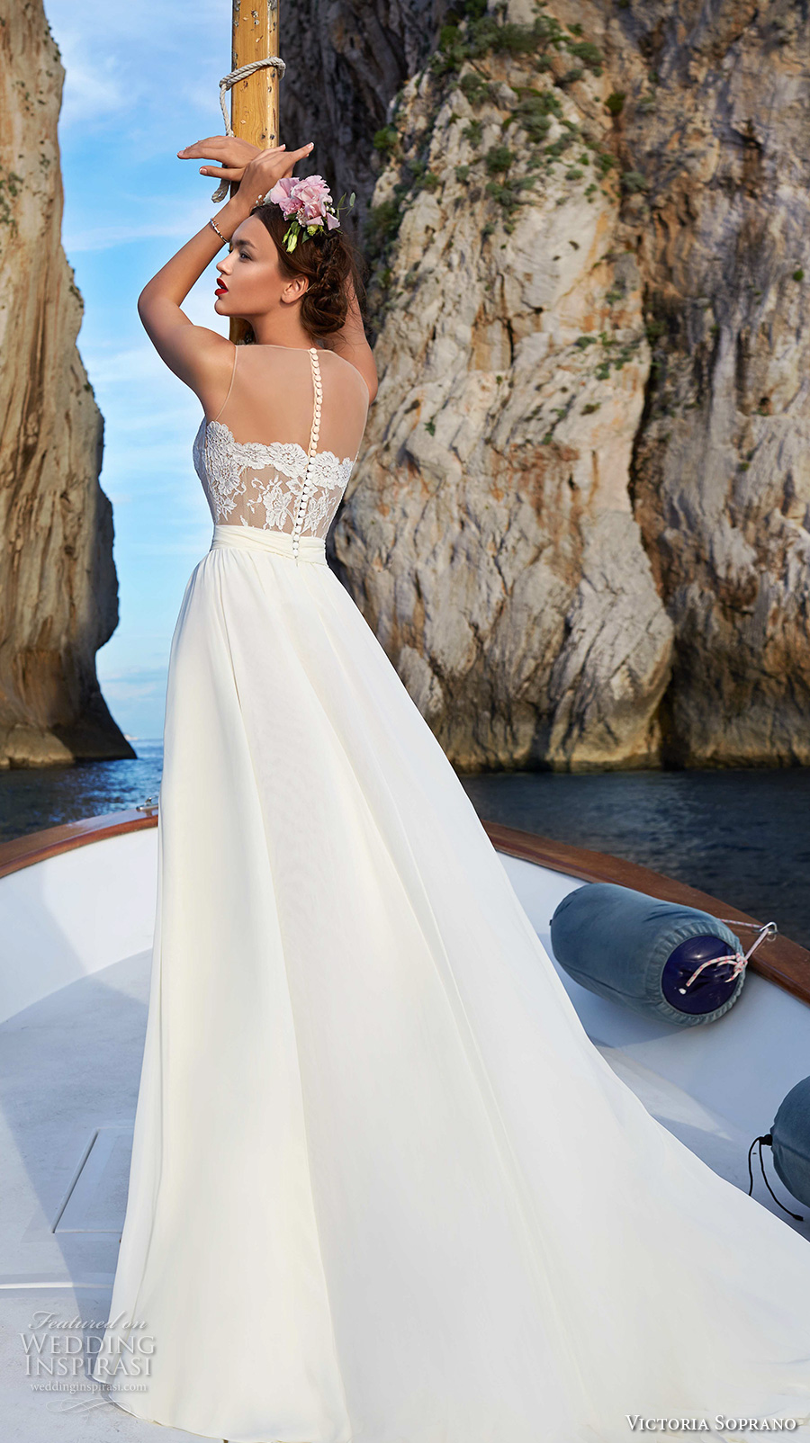 victoria soprano 2017 bridal sleeveless bateau neckline sheer heavily embellshed bodice 2 piece side slit modified a line wedding dress sheer button back chapel train (dominica) bv victoria soprano 2017 bridal sleeveless bateau neckline sheer heavily embellshed bodice 2 piece side slit modified a line wedding dress sheer button back chapel train (dominica) bv