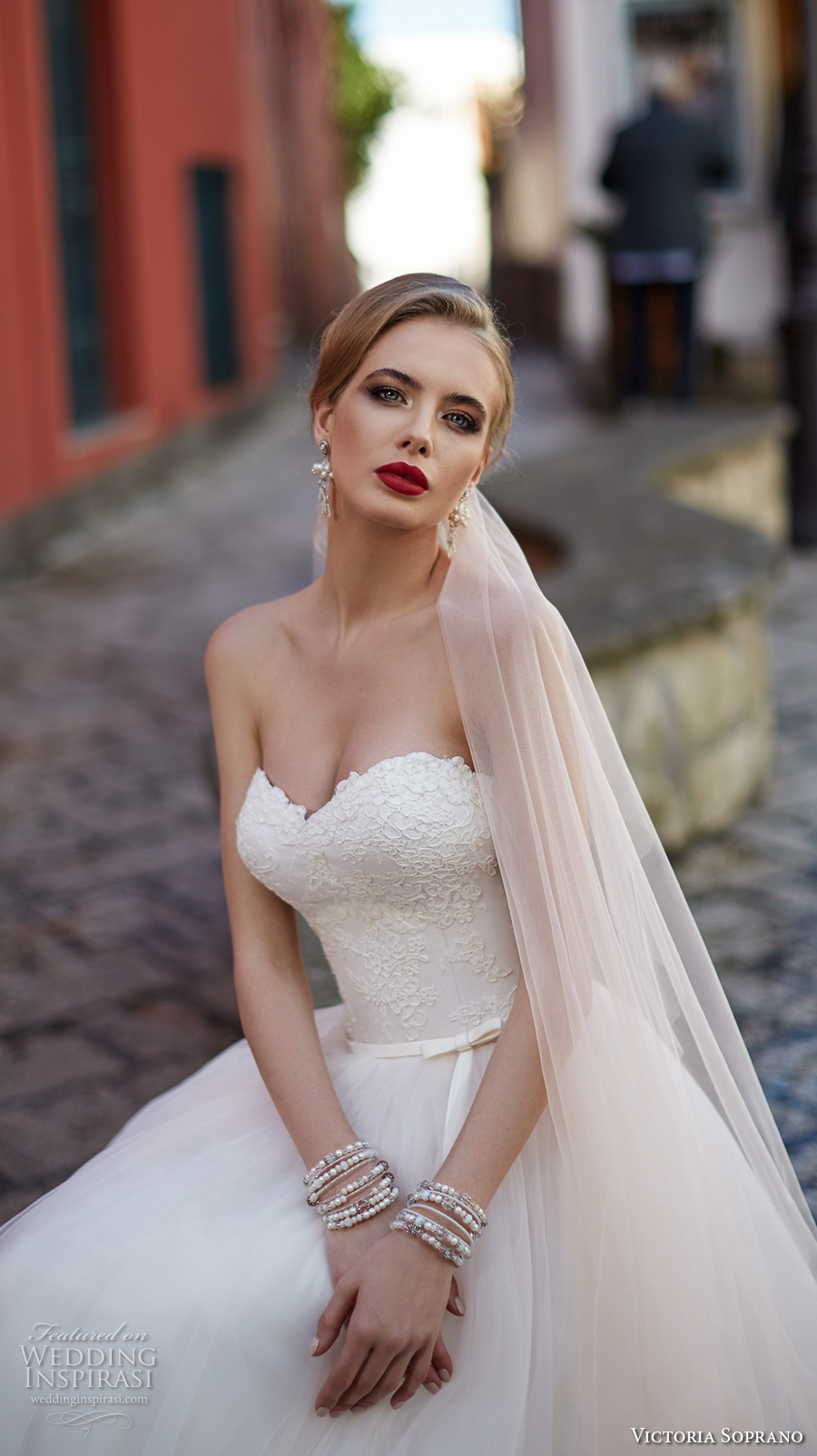 victoria soprano 2017 bridal strapless sweetheart neckline heavily embellished bodice beautiful romantic a  line wedding dress chapel train (9) zv