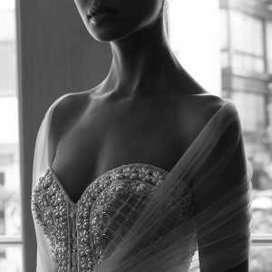 elihav sasson spring 2018 bridal illusion half sleeves sweetheart beaded bodice ball gown wedding dress (vj 006) zfv train princess romantic