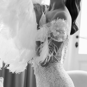 elihav sasson spring 2018 bridal illusion jewel neck off shoulder cap sleeeves fully beaded sheath wedding dress (vj 013) sv glam elegant