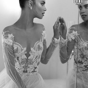 elihav sasson spring 2018 bridal illusion jewel off shoulder neckline sheer long sleeves beaded bodice ball gown wedding dress (vj 004) zv sexy romantic