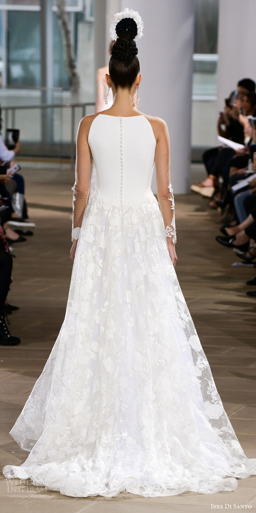 ines di santo spring 2018 bridal illusion long sleeves bateau neck clean bodice embroidered lace skirt ball gown wedding dress (catherine) bv romantic modern ines di santo spring 2018 bridal illusion long sleeves bateau neck clean bodice embroidered lace skirt ball gown wedding dress (catherine) bv romantic modern