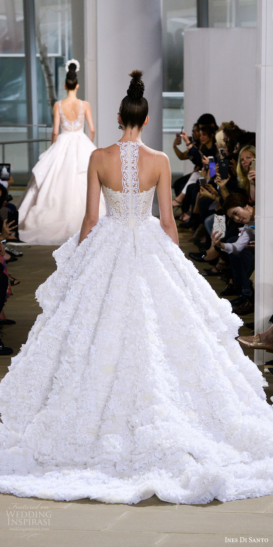 ines di santo spring 2018 bridal sleeveless illusion halter neck ball gown wedding dress (kensington) bv ruffle tier skirt lace racer back ines di santo spring 2018 bridal sleeveless illusion halter neck ball gown wedding dress (kensington) bv ruffle tier skirt lace racer back