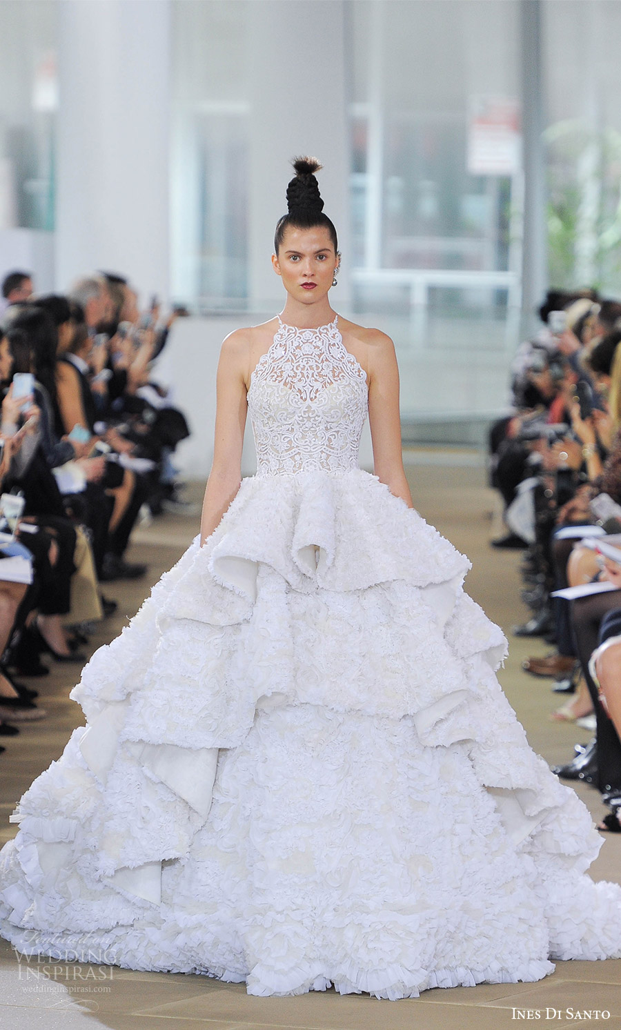 ines di santo spring 2018 bridal sleeveless illusion halter neck ball gown wedding dress (kensington) mv ruffle tier skirt romantic ines di santo spring 2018 bridal sleeveless illusion halter neck ball gown wedding dress (kensington) mv ruffle tier skirt romantic
