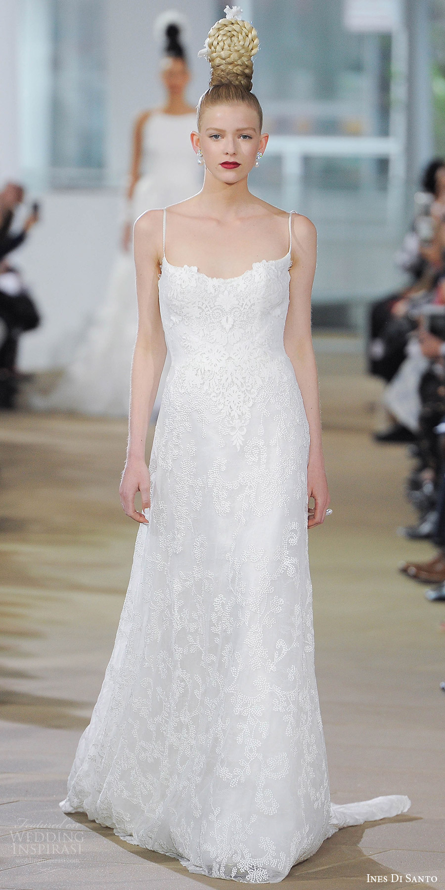 ines di santo spring 2018 bridal sleeveless scoop neck spaghetti straps lace a line wedding dress (jena) mv short train romantic elegant ines di santo spring 2018 bridal sleeveless scoop neck spaghetti straps lace a line wedding dress (jena) mv short train romantic elegant