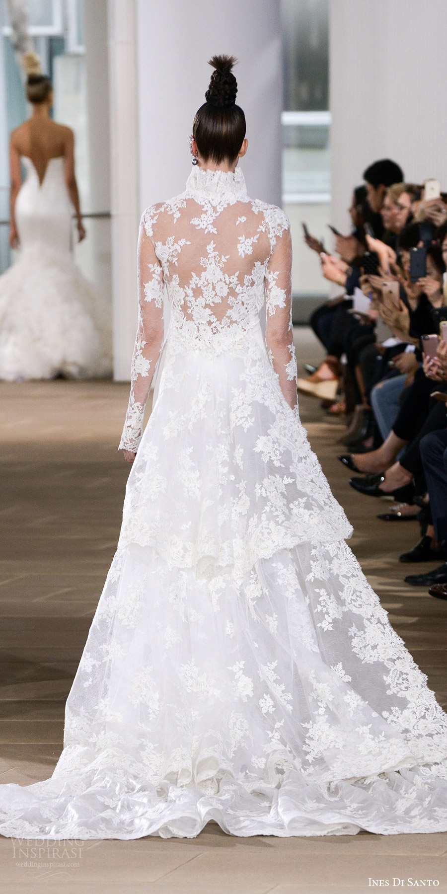 ines di santo spring 2018 bridal strapless semi sweetheart sheath wedding dress (liv) bv illusion low back long sleeve lace bolero detachable train ines di santo spring 2018 bridal strapless semi sweetheart sheath wedding dress (liv) bv illusion low back long sleeve lace bolero detachable train