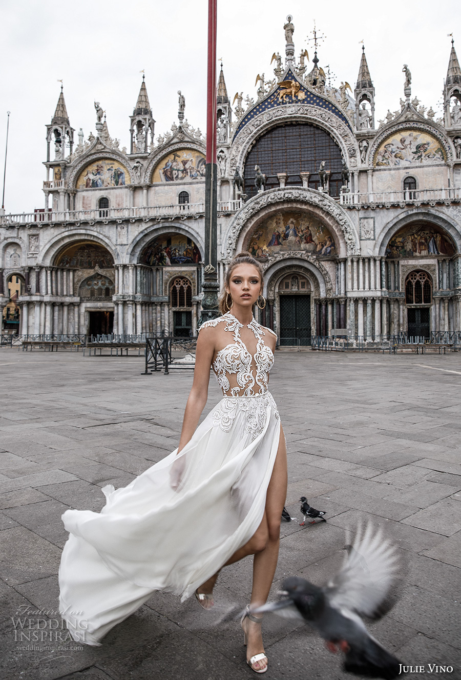 julie vino spring 2018 bridal cap sleeves jewel neck heavily embellished sheer bodice high side slit flowy skirt sexy glamorous a line wedding dress beaded back sweep train (06) mv julie vino spring 2018 bridal cap sleeves jewel neck heavily embellished sheer bodice high side slit flowy skirt sexy glamorous a line wedding dress beaded back sweep train (06) mv