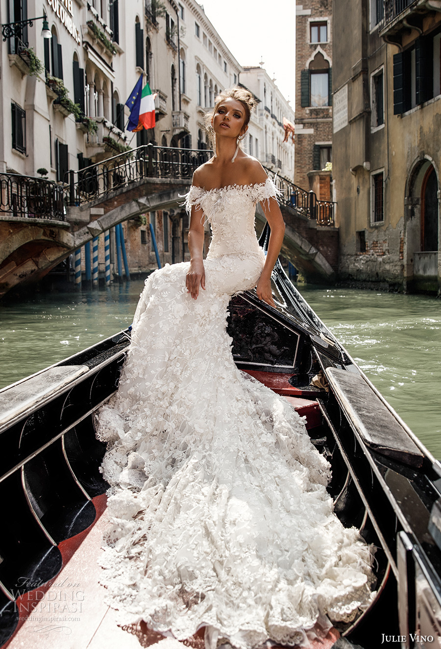 julie vino spring 2018 bridal off the shoulder straight across neckline full embellishment elegant romantic fit and flare wedding dress open v back royal train (02) mv julie vino spring 2018 bridal off the shoulder straight across neckline full embellishment elegant romantic fit and flare wedding dress open v back royal train (02) mv