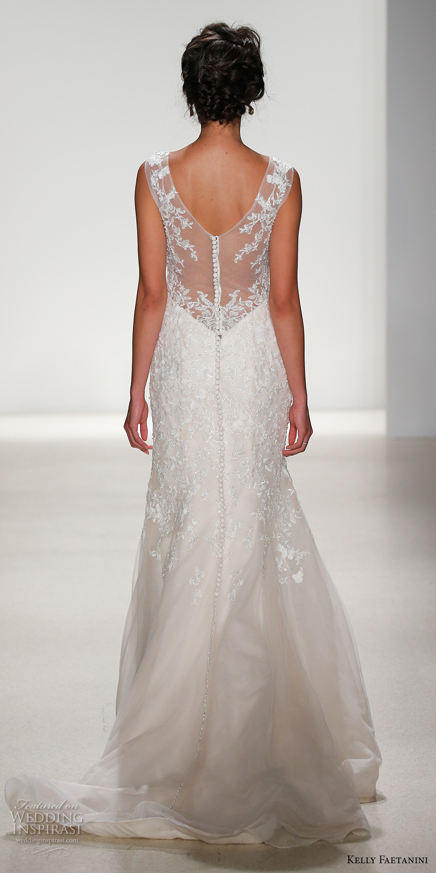 kelly faetanini spring 2018 bridal sleeveless v neck heavily embellished bodice elegant fit and flare wedding dress lace sheer back chapel train (jessica) bv