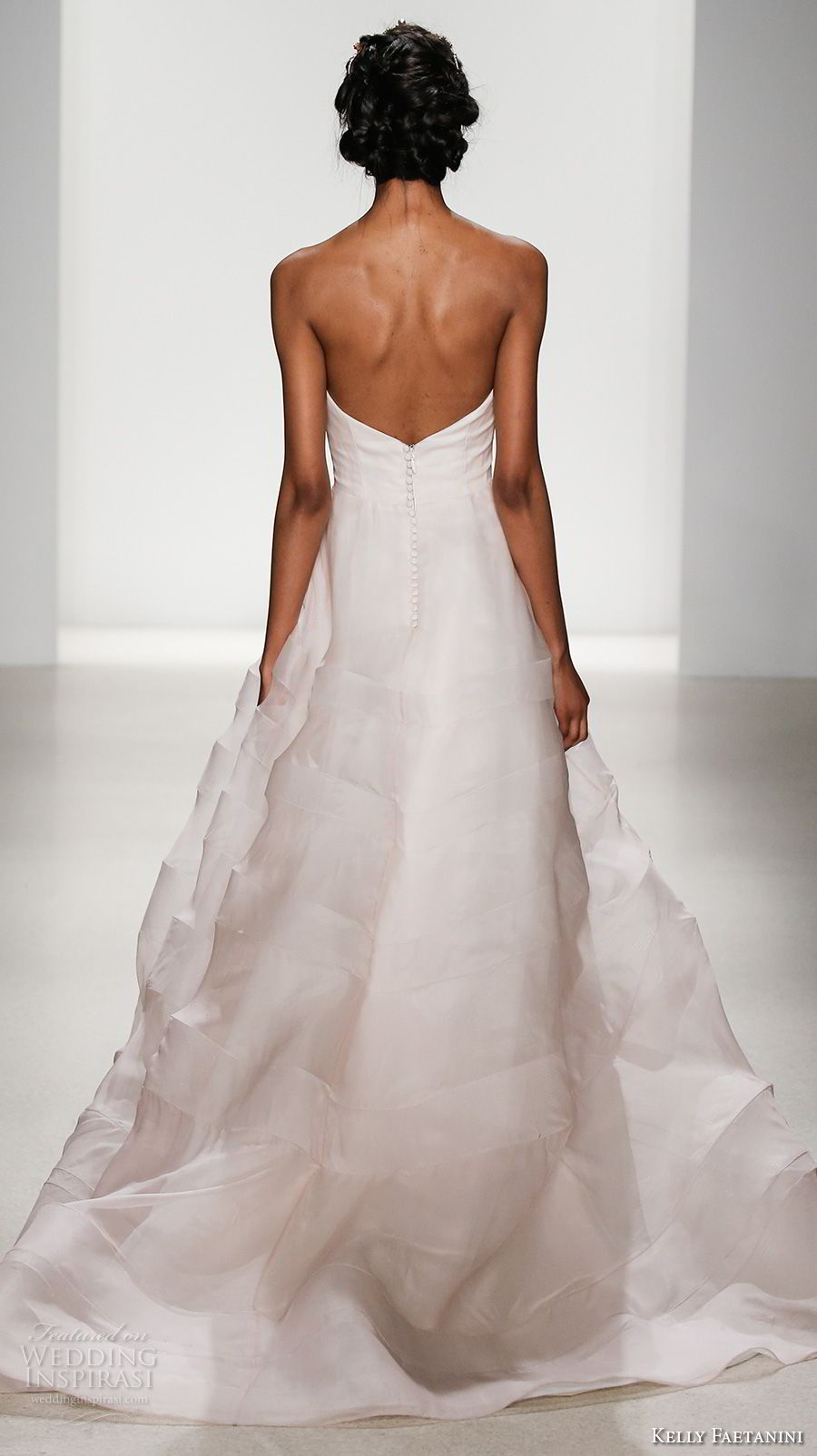 kelly faetanini spring 2018 bridal strapless sweetheart neckline simple princess romantic a  line wedding dress open back chapel train (juno) bv