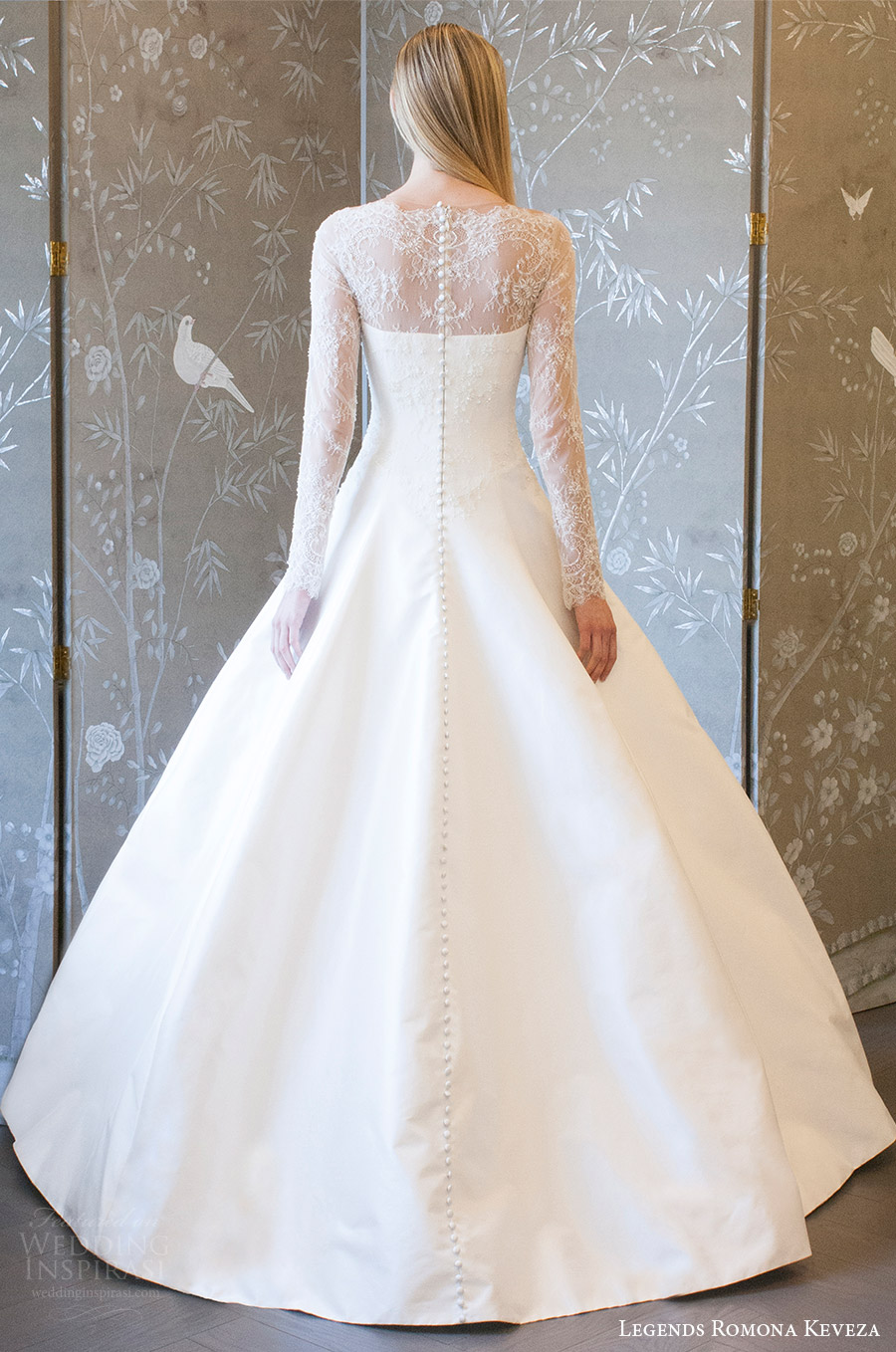 legends romona keveza spring 2018 bridal illusion long sleeves sheer neck sweetheart a line ball gown wedding dress (l8133) bv romantic elegant