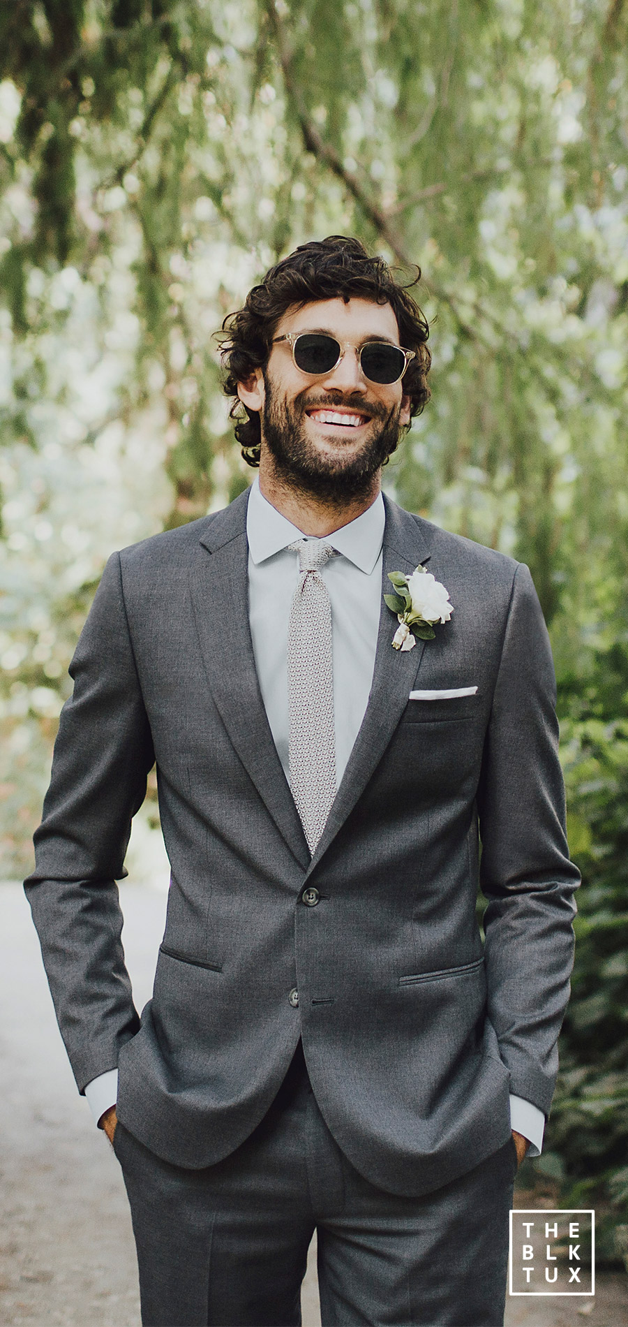 Grey tux sales with black dress