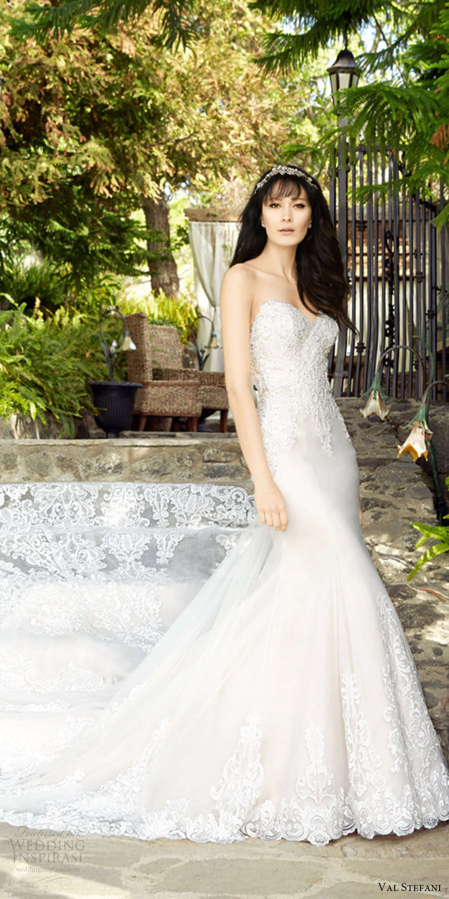 val stefani fall 2017 bridal strapless sweetheart lace sheath wedding dress (d8136) zv long cathedral train elegant romantic val stefani fall 2017 bridal strapless sweetheart lace sheath wedding dress (d8136) zv long cathedral train elegant romantic
